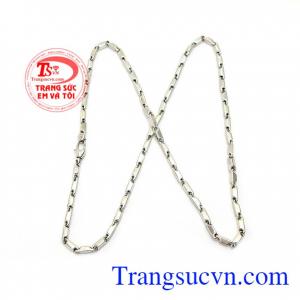 Dây chuyền nam đẹp vàng trắng 18k