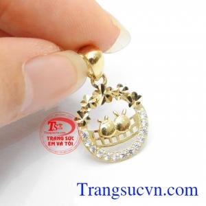 Mặt dây giỏ hoa xinh