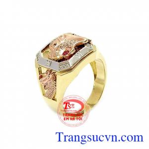 Nhẫn nam cá tính vàng 10k