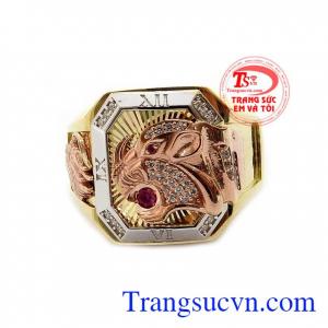 Nhẫn nam cá tính vàng 10k