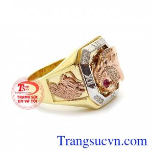 Nhẫn nam cá tính vàng 10k