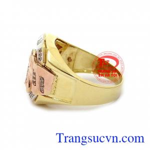 Nhẫn nam cá tính vàng 10k
