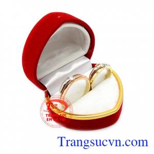Nhẫn cưới uyên ương vàng 10k