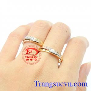 Nhẫn cưới uyên ương vàng 10k