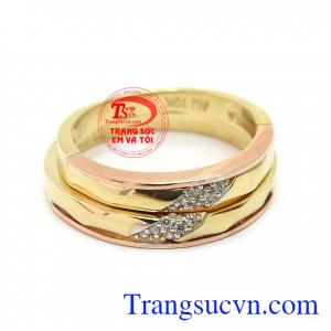 Nhẫn cưới yêu thương vàng 10k