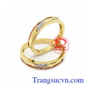 Nhẫn cưới yêu thương vàng 10k