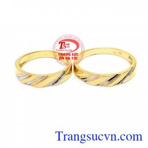 Nhẫn cưới chung thủy vàng 10k