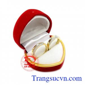 Nhẫn cưới tinh tế vàng 10k
