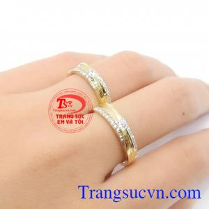 Nhẫn cưới tinh tế vàng 10k