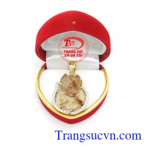 Mặt dây hồ ly tóc nâu vàng