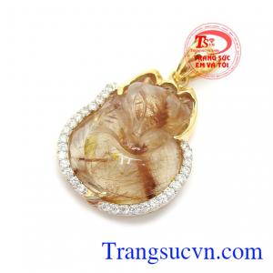 Mặt dây hồ ly tóc nâu vàng