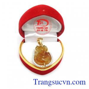 Mặt dây hồ ly tóc vàng nâu