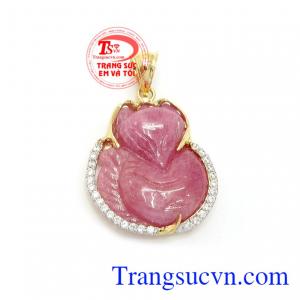 Mặt dây hồ ly ruby