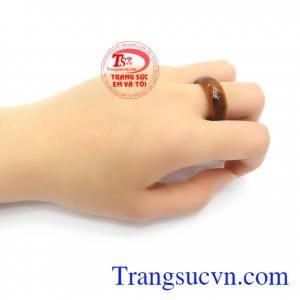 Nhẫn Mã Não Nâu Đẹp