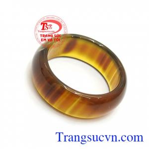 Nhẫn Mã Não Nâu Đẹp