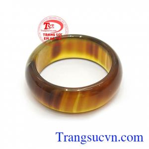 Nhẫn Mã Não Nâu Đẹp