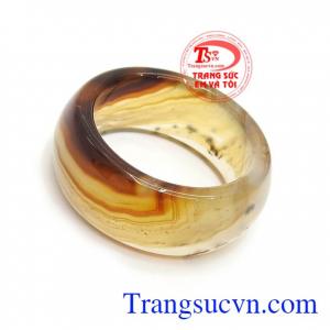 Nhẫn Mã Não Bình An May Mắn