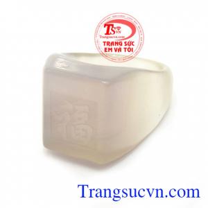 Nhẫn Mã Não Chữ Phúc