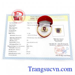 Nhẫn nam ruby đẹp vàng 14k