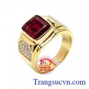 Nhẫn nam ruby sang trọng