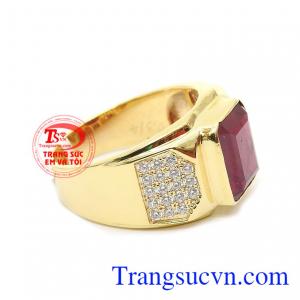 Nhẫn nam ruby sang trọng