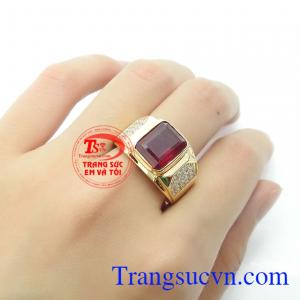 Nhẫn nam ruby sang trọng