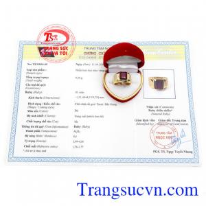 Nhẫn nam ruby sang trọng