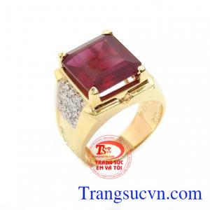 Nhẫn nam ruby thiên nhiên đẹp