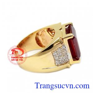Nhẫn nam ruby thiên nhiên đẹp