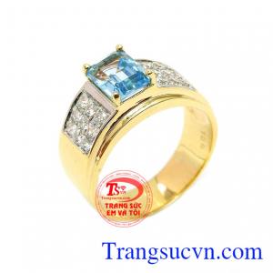 Nhẫn topaz nam thời trang