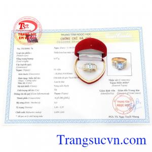 Nhẫn topaz nam thời trang