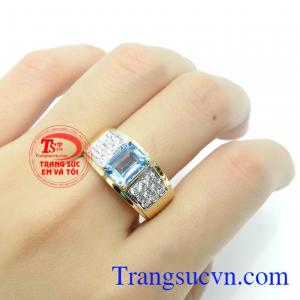 Nhẫn topaz nam thời trang