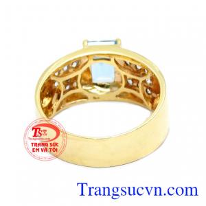 Nhẫn topaz nam thời trang