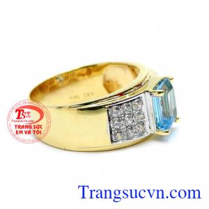 Nhẫn topaz nam thời trang