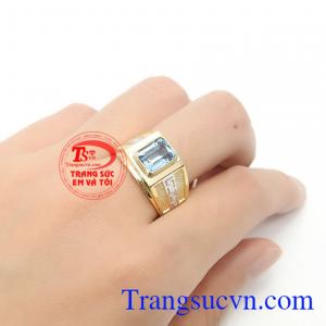 Nhẫn nam topaz tài năng