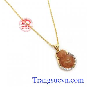 Bộ dây chuyền hồ ly bọc vàng