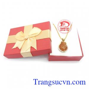 Bộ dây chuyền hồ ly bọc vàng
