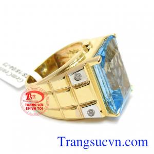 Nhẫn nam topaz đẳng cấp