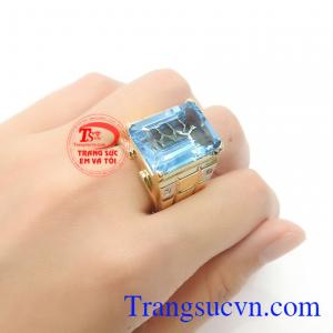 Nhẫn nam topaz đẳng cấp