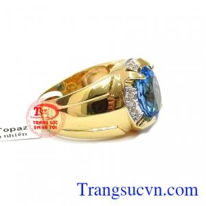 Nhẫn nam topaz độc đáo