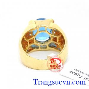 Nhẫn nam topaz độc đáo