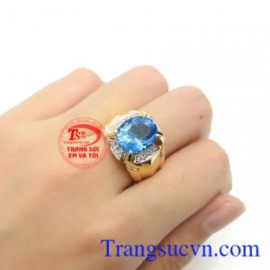 Nhẫn nam topaz độc đáo