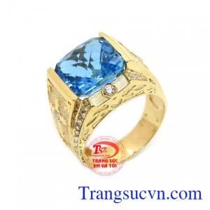 Nhẫn nam topaz thánh giá