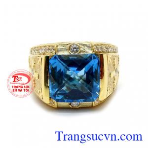 Nhẫn nam topaz thánh giá