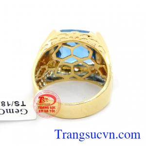Nhẫn nam topaz thánh giá