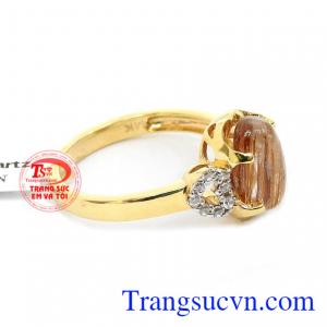 Nhẫn nữ thạch anh tóc đáng yêu