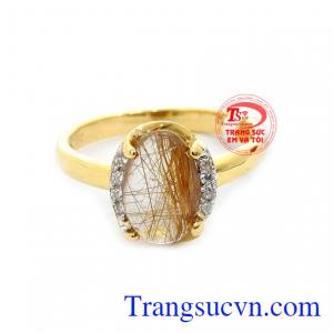 Nhẫn nữ thạch anh tóc đẹp