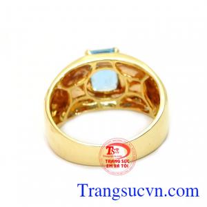Nhẫn nam topaz lịch lãm