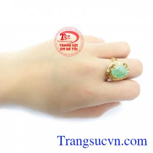 Nhẫn Nữ Cẩm Thạch May Mắn