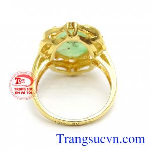 Nhẫn Nữ Cẩm Thạch May Mắn